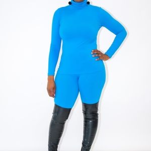 Deep Sky Blue Legging Set